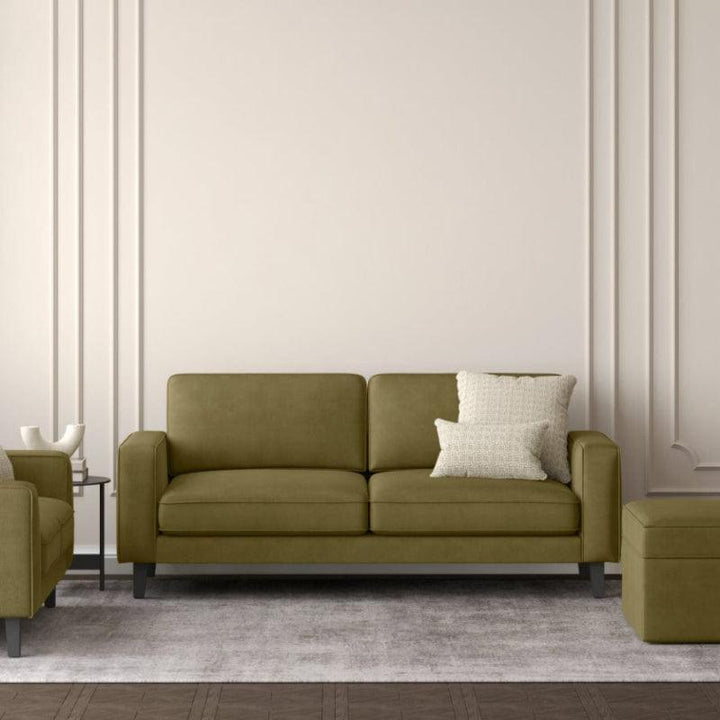 Green Velvet 3-Seater Sofa By Alhome - 110111473 - Zrafh.com - Your Destination for Baby & Mother Needs in Saudi Arabia