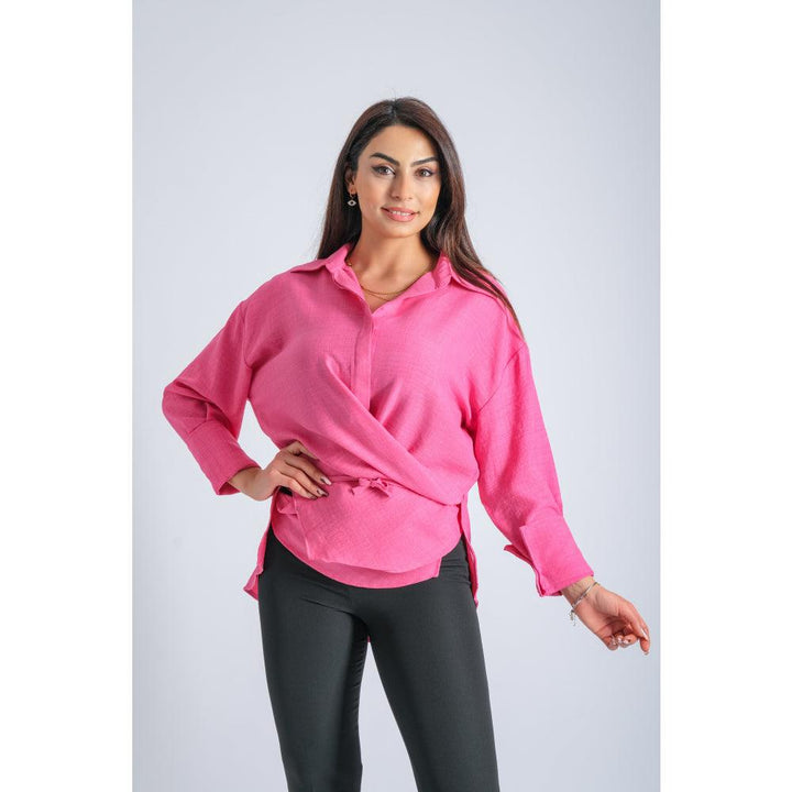 Londonella Shirt with Waist Warp Strapes - 100183 - Zrafh.com - Your Destination for Baby & Mother Needs in Saudi Arabia