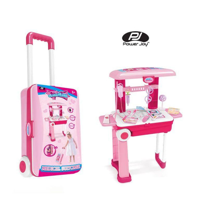 Power Joy Glam Glam Medical Suitcase, 28 Pieces Medical Tools- Pink - ZRAFH