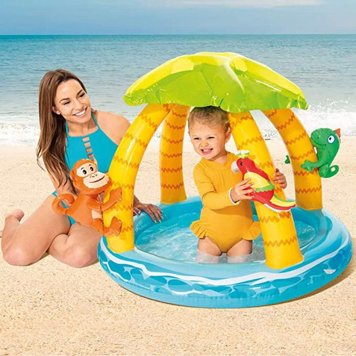 Intex Tropical Island Baby Pool 45 Liters - Multicolor - 58417 - ZRAFH