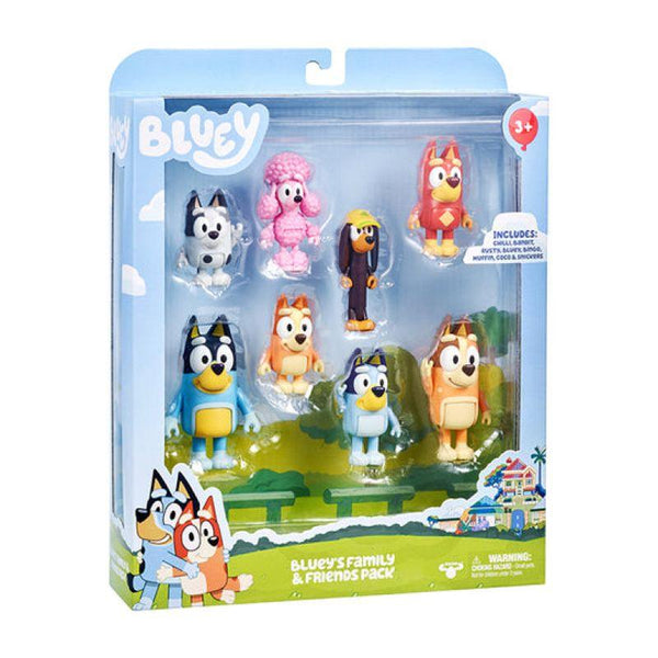 Bluey Family & Friends Pack - 8 Figures - Zrafh.com - Your Destination for Baby & Mother Needs in Saudi Arabia