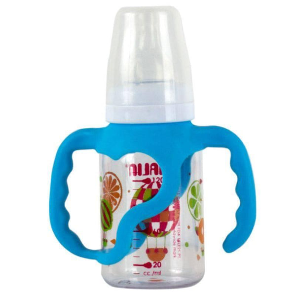 Farlin Baby Feeding Bottle With Handle 120 ml - Blue - ZRAFH