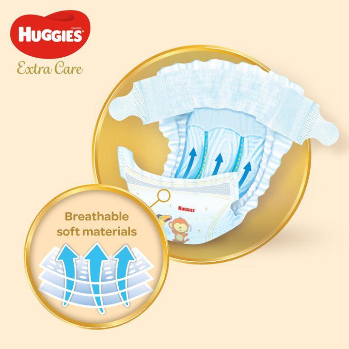 Huggies Extra Care Diaper - Mega Pack - Size 3 - 152 Diapers - Zrafh.com - Your Destination for Baby & Mother Needs in Saudi Arabia