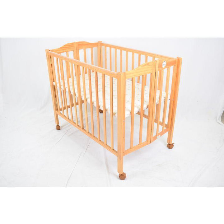 Amla Wooden Baby Crib Brown Q005S-N - ZRAFH