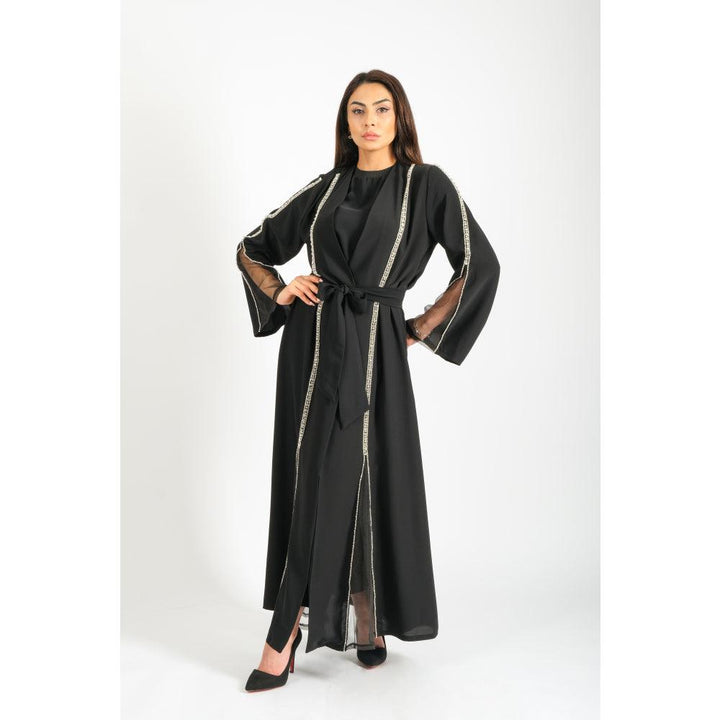 Londonella Women's Long Sleeves Abaya With Waist Belt - Black - 100244 - Zrafh.com - Your Destination for Baby & Mother Needs in Saudi Arabia