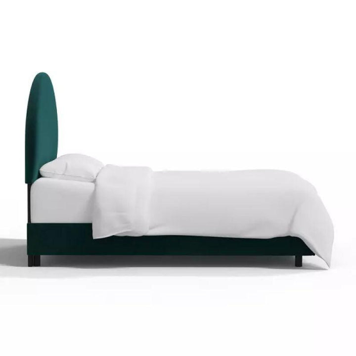 Supreme Comfort: Swedish Wood King Bed - Prestige Green Tranquility (160x200x140) by Alhome - Zrafh.com - Your Destination for Baby & Mother Needs in Saudi Arabia