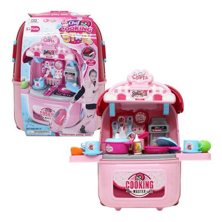 Kitchen Play Set 2 In 1 Pink - Zrafh.com - Your Destination for Baby & Mother Needs in Saudi Arabia