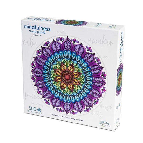 Ambassador Mindfulness Mandala Jigsaw Puzzle - Balance, 500 Piece - Zrafh.com - Your Destination for Baby & Mother Needs in Saudi Arabia