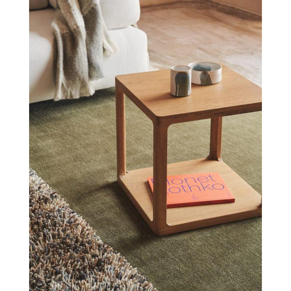 Beige Engineered Wood Side Table - Size: 40x40x40 By Alhome - Zrafh.com - Your Destination for Baby & Mother Needs in Saudi Arabia