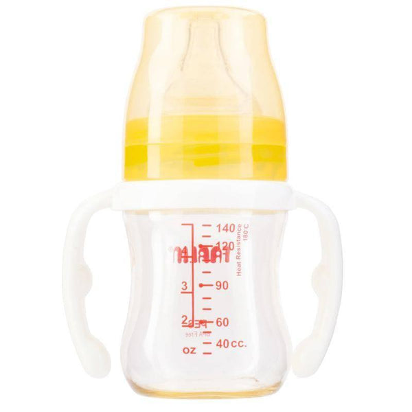 Farlin PES Feeding Bottle With Handle - 140 ml - Orange - ZRAFH