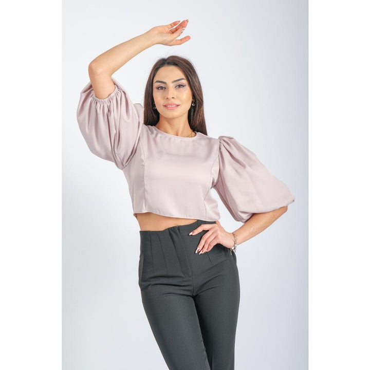 Londonella Women's Short Blouse With Puff-Sleeves Design - 100220 - Zrafh.com - Your Destination for Baby & Mother Needs in Saudi Arabia