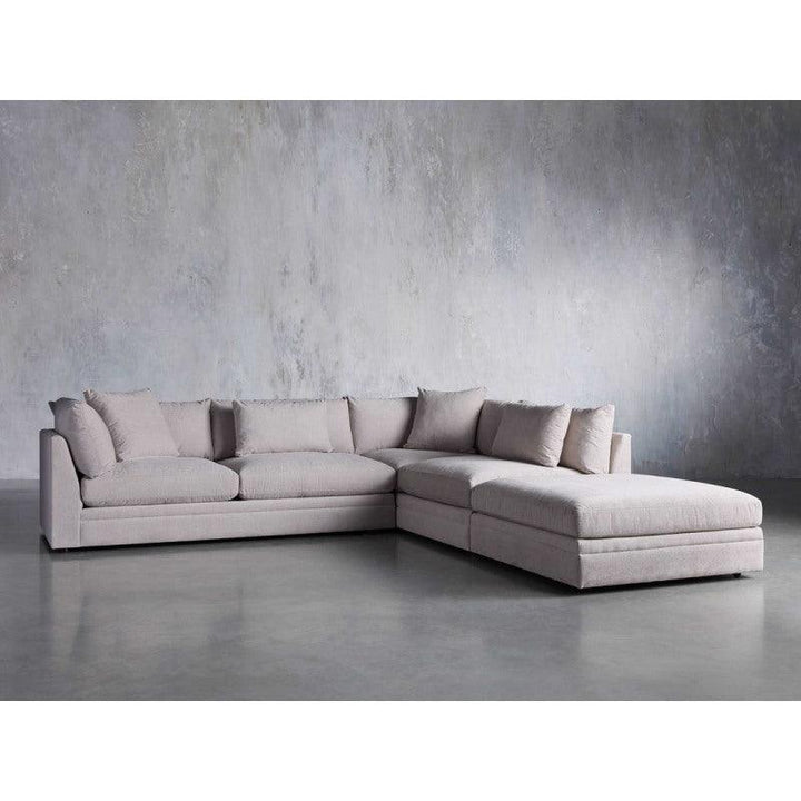 Linen Corner Sofa - Beige - 280x280x85x85 cm - By Alhome - Zrafh.com - Your Destination for Baby & Mother Needs in Saudi Arabia