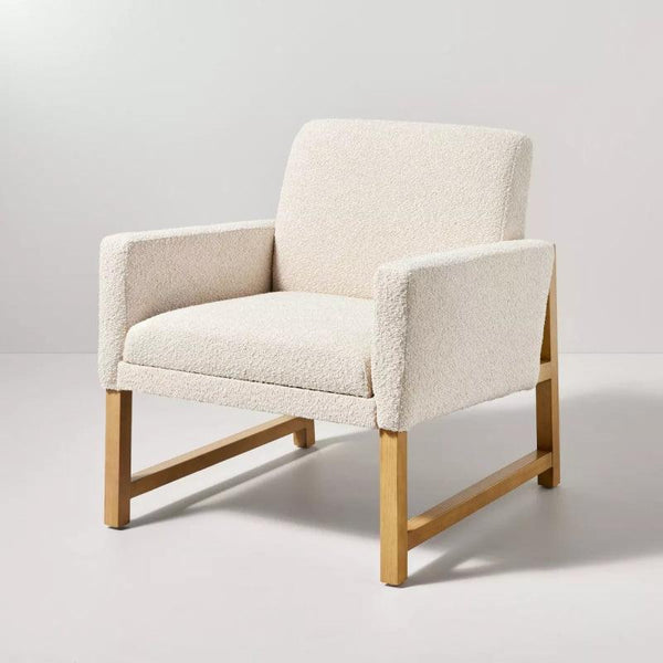Beige Bouclé Chair By Alhome - 110111734 - Zrafh.com - Your Destination for Baby & Mother Needs in Saudi Arabia