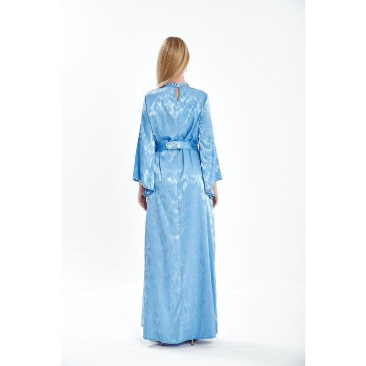 Londonella Women's Long Summer Dress With Long Sleeves And Belt - Lon100307 - Zrafh.com - Your Destination for Baby & Mother Needs in Saudi Arabia