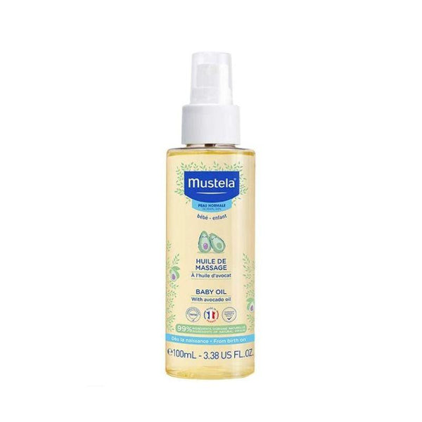 Mustela Baby Massage Oil with Avocado Oil - 100 ml - Zrafh.com - Your Destination for Baby & Mother Needs in Saudi Arabia