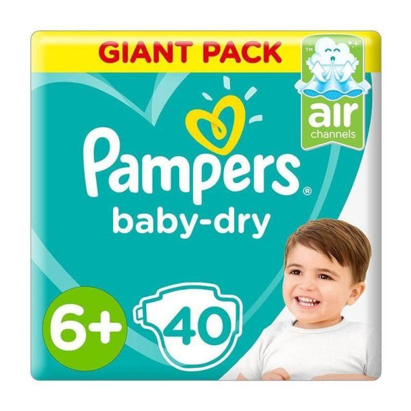 Pampers Baby Diapers Giant Pack Size 6+, 14+ KG, 40 Diapers - ZRAFH