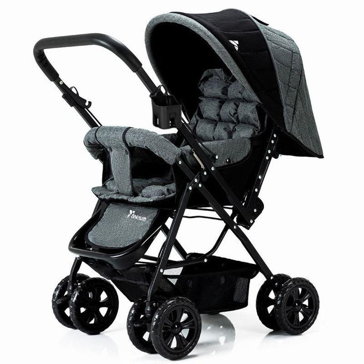 Teknum Reversible Look At Me StRoleer - Dark Grey - Zrafh.com - Your Destination for Baby & Mother Needs in Saudi Arabia