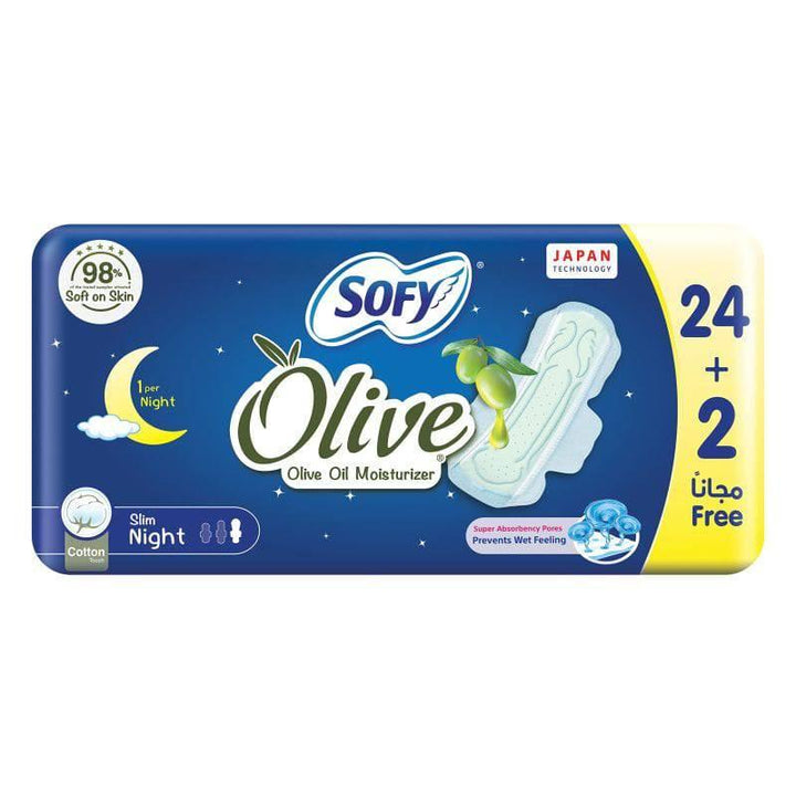 Sofy Feminine Napkin Olive Night 32cm - 24+2 pcs - ZRAFH