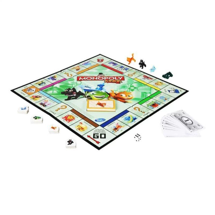 Monopoly Junior Board Game For 4 Players Families And Kids Ages 7 And Up - ZRAFH