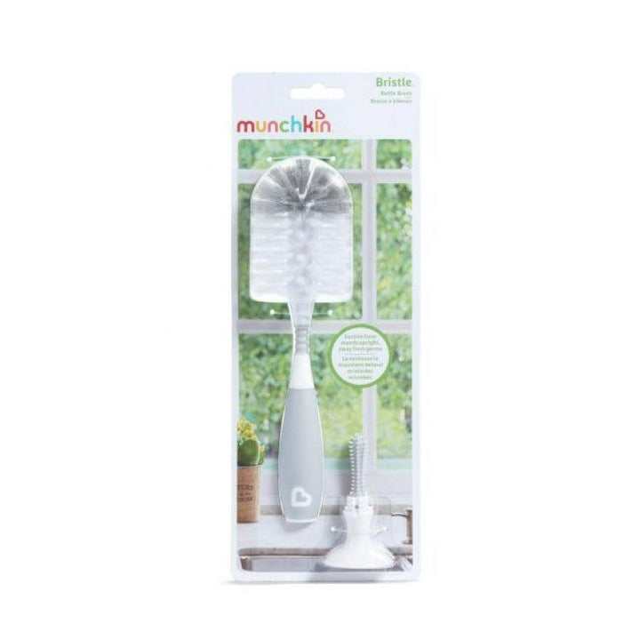 Munchkin Bristle Bottle & Nipple Cleaning Brush With Soft Nylon Bristles - Zrafh.com - Your Destination for Baby & Mother Needs in Saudi Arabia