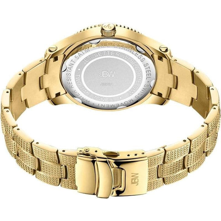 JBW Jet Setter GMT 1.00 ctw Diamond With Stainless Steel Bracelet Men's Watch - J6370A - Zrafh.com - Your Destination for Baby & Mother Needs in Saudi Arabia