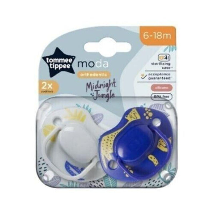 Tommee Tippee Closer to Nature Moda Soother - 2 Pieces - 6-18 Months - Zrafh.com - Your Destination for Baby & Mother Needs in Saudi Arabia