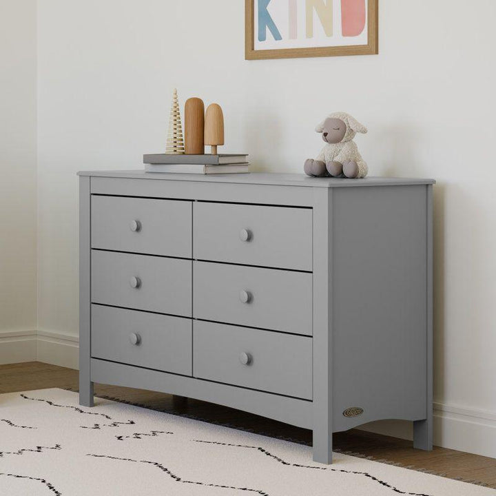 Kids Dresser: 118x44x80 Wood, Grey by Alhome - Zrafh.com - Your Destination for Baby & Mother Needs in Saudi Arabia