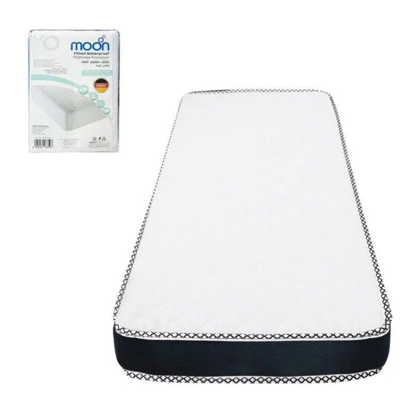 Moon Crib And Toddler Bed Mattress + Mattress Protector (70 x 140 x 12 cm) - Zrafh.com - Your Destination for Baby & Mother Needs in Saudi Arabia