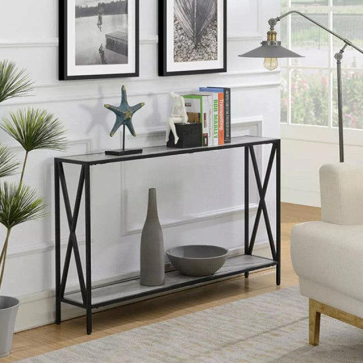 Industrial Iron and Wood Console Table By Alhome - 110110450 - Zrafh.com - Your Destination for Baby & Mother Needs in Saudi Arabia