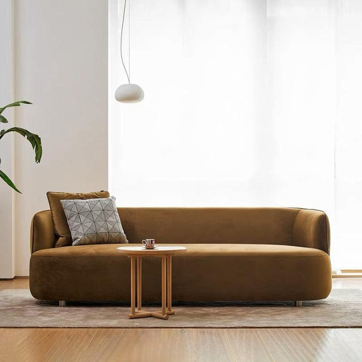 Camel Velvet 3-Seater Sofa By Alhome - Zrafh.com - Your Destination for Baby & Mother Needs in Saudi Arabia