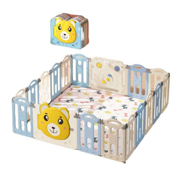 Baby Love Foldable Bear Children's Playroom - Blue - 28-UN40-12B - Zrafh.com - Your Destination for Baby & Mother Needs in Saudi Arabia