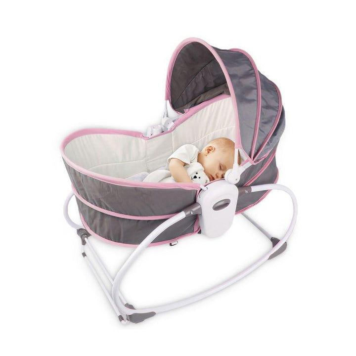 Teknum 5 In 1 Cozy Rocker Bassinet With Awning And Mosquito Net - Zrafh.com - Your Destination for Baby & Mother Needs in Saudi Arabia