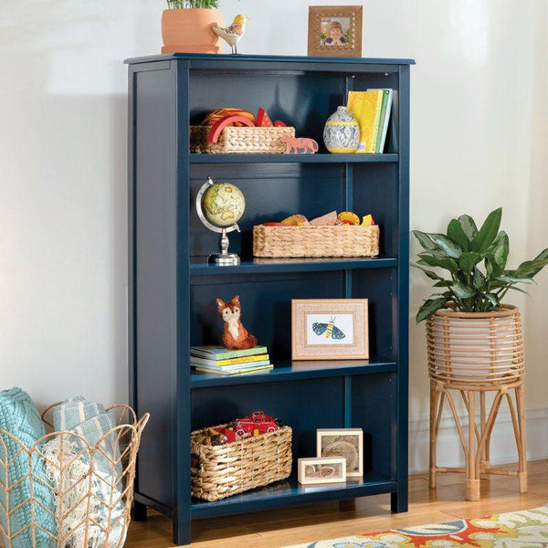 Kids Bookcase: 75x37x135 Wood, Indigo by Alhome - Zrafh.com - Your Destination for Baby & Mother Needs in Saudi Arabia