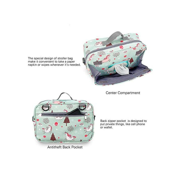 Little Story Baby Diaper Changing Clutch Kit - Green - Zrafh.com - Your Destination for Baby & Mother Needs in Saudi Arabia