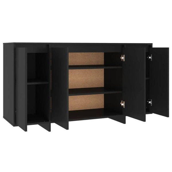 Black Console with 4 Doors By Alhome - Zrafh.com - Your Destination for Baby & Mother Needs in Saudi Arabia