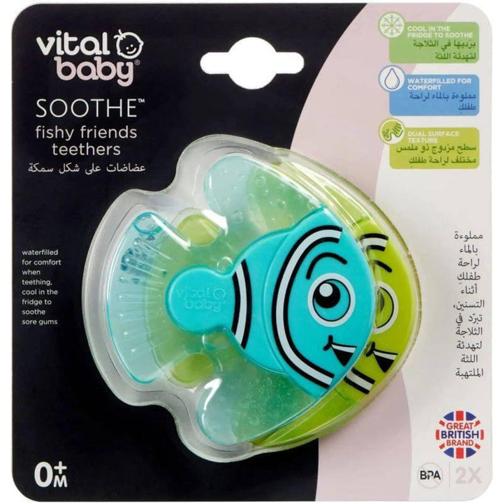 Vital Baby SOOTHE fishy friends teethers -blue and green - 2 pcs - ZRAFH