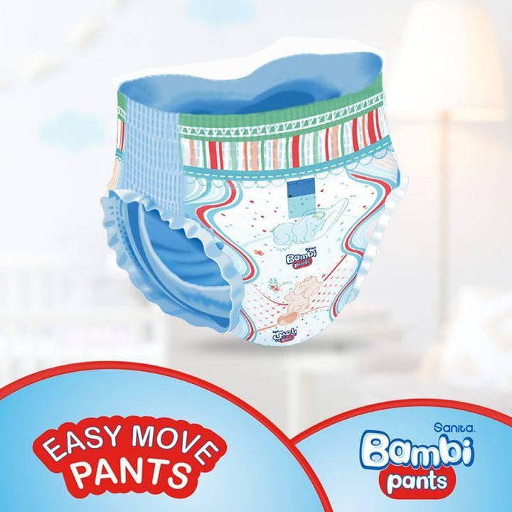 Sanita Bambi Baby Diaper Pants Jumbo Pack #6 Size 2XL, 16+ KG, 40 Diapers - ZRAFH