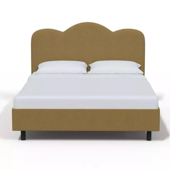 Supreme Comfort: Swedish Wood King Bed - Regal Olive Elegance (160x200x140) by Alhome - Zrafh.com - Your Destination for Baby & Mother Needs in Saudi Arabia