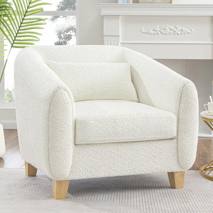 Modern Bouclé Chair - 77x82x80 cm - By Alhome - Zrafh.com - Your Destination for Baby & Mother Needs in Saudi Arabia