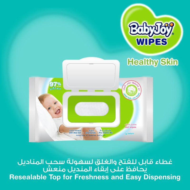 BabyJoy Healthy Skin Baby Wet Wipes 97% Pure Water - Zrafh.com - Your Destination for Baby & Mother Needs in Saudi Arabia