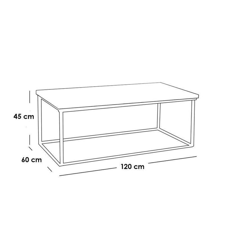 Coffee Table Brown and Black - 120x60x45 cm By Alhome - Zrafh.com - Your Destination for Baby & Mother Needs in Saudi Arabia