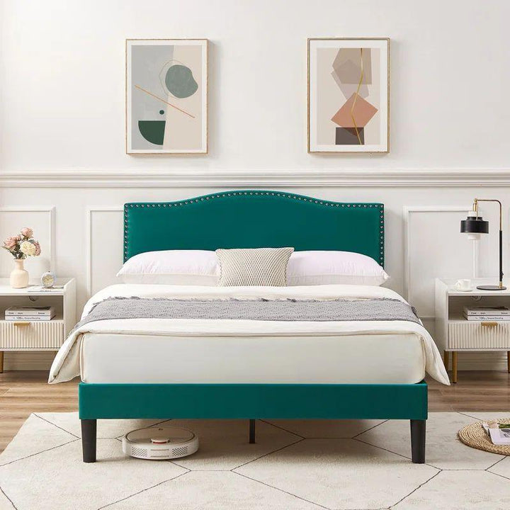 Green Grandeur Oasis Swedish Wood Chanel Green Super King Bed By Alhome - Zrafh.com - Your Destination for Baby & Mother Needs in Saudi Arabia