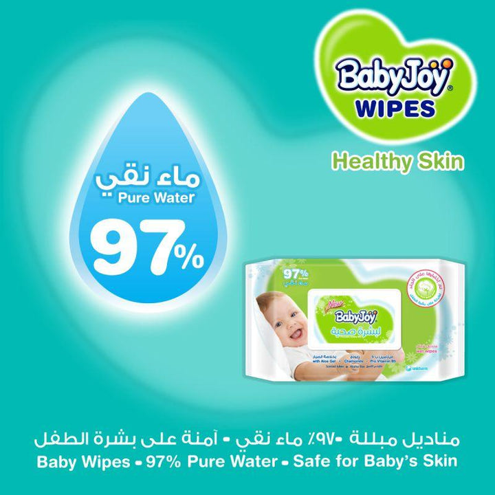BabyJoy Healthy Skin Baby Wet Wipes 97% Pure Water - Zrafh.com - Your Destination for Baby & Mother Needs in Saudi Arabia