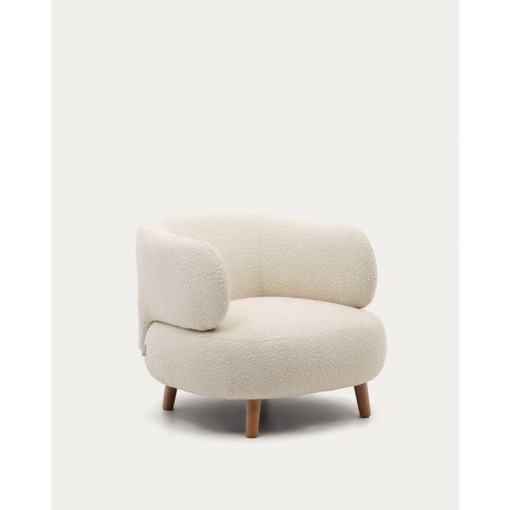 Modern Bouclé Chair - Beige - 80x85x70 cm - By Alhome - Zrafh.com - Your Destination for Baby & Mother Needs in Saudi Arabia