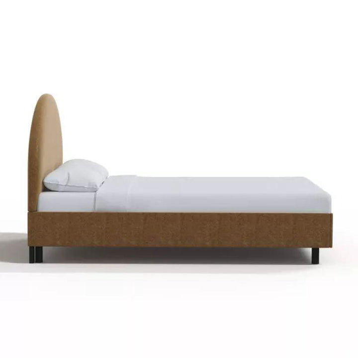 Royal Collection: Swedish Wood Queen Bed - Opulent Brown Tranquility (180x200x140) by Alhome - Zrafh.com - Your Destination for Baby & Mother Needs in Saudi Arabia