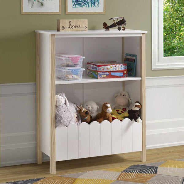 Kids Bookcase: 89x35x116 Wood, White by Alhome - Zrafh.com - Your Destination for Baby & Mother Needs in Saudi Arabia