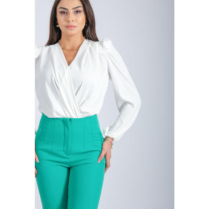 Londonella Satin Blouse - White - 100172 - Zrafh.com - Your Destination for Baby & Mother Needs in Saudi Arabia