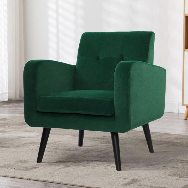 Velvet Chair - Green - 70x50x80 cm - By Alhome - 110113827 - Zrafh.com - Your Destination for Baby & Mother Needs in Saudi Arabia