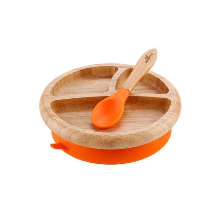 Avanchy Bamboo Suction Classic Plate + Spoon - ZRAFH