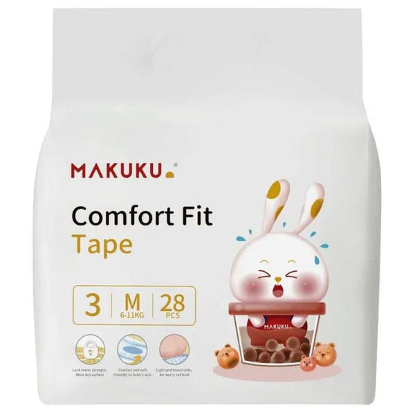 Makuku Comfort Fit Tape Diapers - M - Zrafh.com - Your Destination for Baby & Mother Needs in Saudi Arabia